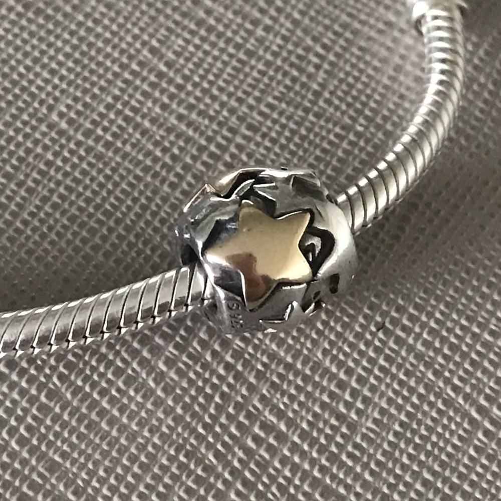 Pandora retired two tone star charm
